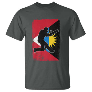 Antigua and Barbuda Cricket T Shirt Retro Vintage Sport Antiguan Flag West Indies Cricket Fan TS10 Dark Heather Print Your Wear