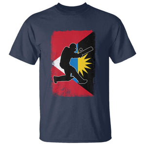 Antigua and Barbuda Cricket T Shirt Retro Vintage Sport Antiguan Flag West Indies Cricket Fan TS10 Navy Print Your Wear