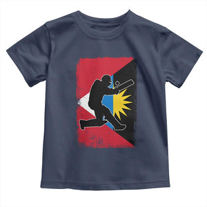Antigua and Barbuda Cricket Toddler T Shirt Retro Vintage Sport Antiguan Flag West Indies Cricket Fan TS10 Navy Print Your Wear