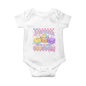 Just A Girl Who Loves Squishies Baby Onesie Cute Kawaii Dumpling Graphic Coquette Bow Girls