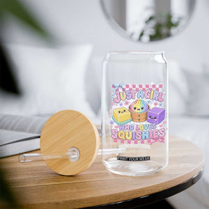 Just A Girl Who Loves Squishies Glass Can Cute Kawaii Dumpling Graphic Coquette Bow Girls