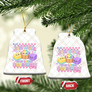 Just A Girl Who Loves Squishies Ceramic Ornament Cute Kawaii Dumpling Graphic Coquette Bow Girls