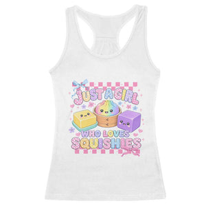 Just A Girl Who Loves Squishies Racerback Tank Top Cute Kawaii Dumpling Graphic Coquette Bow Girls