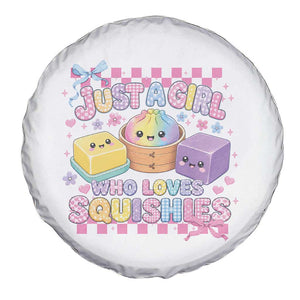 Just A Girl Who Loves Squishies Spare Tire Cover Cute Kawaii Dumpling Graphic Coquette Bow Girls TS10 Print Your Wear