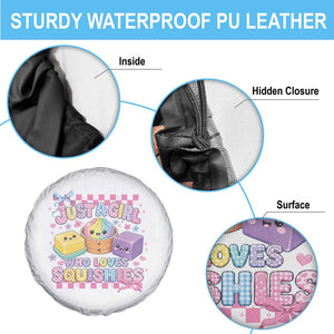 Just A Girl Who Loves Squishies Spare Tire Cover Cute Kawaii Dumpling Graphic Coquette Bow Girls TS10 Print Your Wear