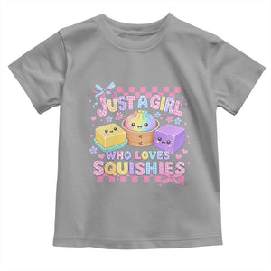 Just A Girl Who Loves Squishies Toddler T Shirt Cute Kawaii Dumpling Graphic Coquette Bow Girls