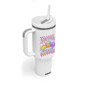 Just A Girl Who Loves Squishies Tumbler With Handle Cute Kawaii Dumpling Graphic Coquette Bow Girls