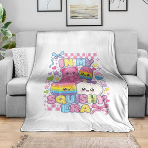 In My Squishy Era Throw Blanket Cute Kawaii Pastel Dumpling Graphic