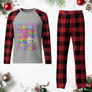 In My Squishy Era Plaid Pajama Set Cute Kawaii Pastel Dumpling Graphic