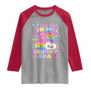 In My Squishy Era Raglan Shirt Cute Kawaii Pastel Dumpling Graphic