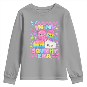 In My Squishy Era Youth Sweatshirt Cute Kawaii Pastel Dumpling Graphic