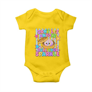 Squishy Lovers Baby Onesie Dont Let Anyone Dull Your Sparkle Cute Rainbow Dumpling Graphic