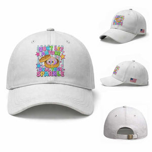 Squishy Lovers Baseball Cap Dont Let Anyone Dull Your Sparkle Cute Rainbow Dumpling Graphic