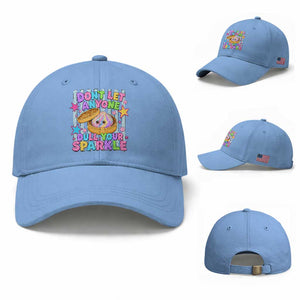 Squishy Lovers Baseball Cap Dont Let Anyone Dull Your Sparkle Cute Rainbow Dumpling Graphic