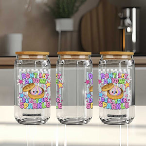 Squishy Lovers Glass Can Dont Let Anyone Dull Your Sparkle Cute Rainbow Dumpling Graphic