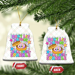 Squishy Lovers Ceramic Ornament Dont Let Anyone Dull Your Sparkle Cute Rainbow Dumpling Graphic