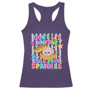 Squishy Lovers Racerback Tank Top Dont Let Anyone Dull Your Sparkle Cute Rainbow Dumpling Graphic