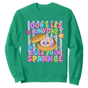 Squishy Lovers Sweatshirt Dont Let Anyone Dull Your Sparkle Cute Rainbow Dumpling Graphic