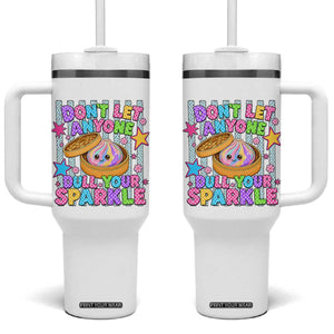 Squishy Lovers Tumbler With Handle Dont Let Anyone Dull Your Sparkle Cute Rainbow Dumpling Graphic