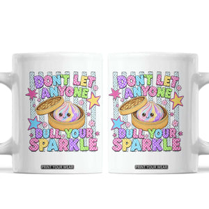 Squishy Lovers Coffee Mug Dont Let Anyone Dull Your Sparkle Cute Rainbow Dumpling Graphic