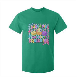Just A Girl Who Loves Squishies T Shirt For Kid Cute Butter Dumpling Graphic Coquette Bow Girls