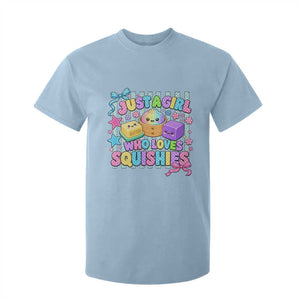Just A Girl Who Loves Squishies T Shirt For Kid Cute Butter Dumpling Graphic Coquette Bow Girls