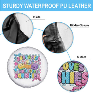 Just A Girl Who Loves Squishies Spare Tire Cover Cute Butter Dumpling Graphic Coquette Bow Girls TS10 Print Your Wear