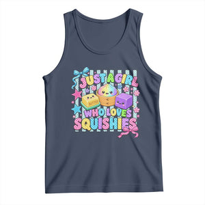 Just A Girl Who Loves Squishies Tank Top Cute Butter Dumpling Graphic Coquette Bow Girls