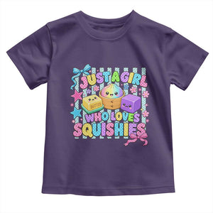 Just A Girl Who Loves Squishies Toddler T Shirt Cute Butter Dumpling Graphic Coquette Bow Girls