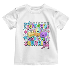 Just A Girl Who Loves Squishies Toddler T Shirt Cute Butter Dumpling Graphic Coquette Bow Girls