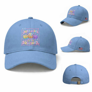Just A Girl Who Loves Squishies Baseball Cap Squishy Lovers Kawaii Dumpling Graphic Coquette Bow Girls