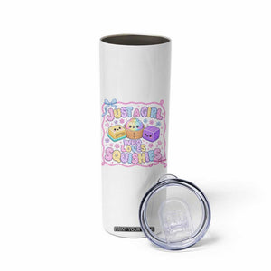 Just A Girl Who Loves Squishies Skinny Tumbler Squishy Lovers Kawaii Dumpling Graphic Coquette Bow Girls