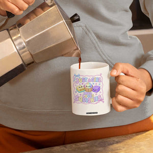 Just A Girl Who Loves Squishies Coffee Mug Squishy Lovers Kawaii Dumpling Graphic Coquette Bow Girls