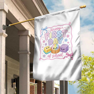Happy First Day Of School Cute Kawaii Squishy Back To School Graphic Garden Flag