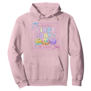 Happy First Day Of School Cute Kawaii Squishy Back To School Graphic Hoodie TS10 Light Pink Print Your Wear