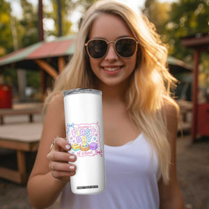 Happy First Day Of School Cute Kawaii Squishy Back To School Graphic Skinny Tumbler