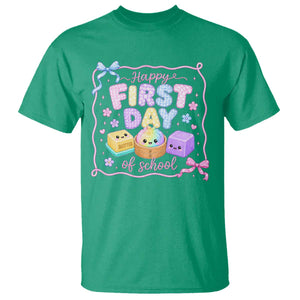 Happy First Day Of School Cute Kawaii Squishy Back To School Graphic T Shirt TS10 Irish Green Print Your Wear