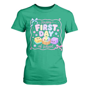 Happy First Day Of School Cute Kawaii Squishy Back To School Graphic T Shirt For Women TS10 Irish Green Print Your Wear