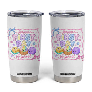 Happy First Day Of School Cute Kawaii Squishy Back To School Graphic Tumbler Cup