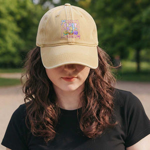 Happy First Day Of School Cute Kawaii Squishy Back To School Graphic Washed Cotton Baseball Cap