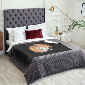 Cute Rainbow Dumpling Squishy Throw Blanket Kawaii Graphic