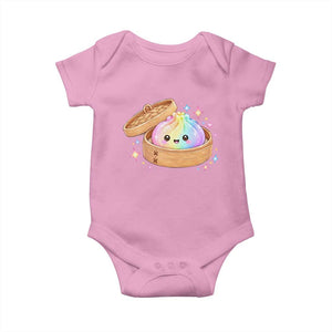 Cute Rainbow Dumpling Squishy Baby Onesie Kawaii Graphic TS10 Light Pink Print Your Wear