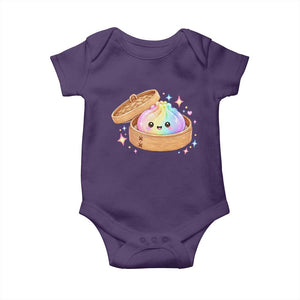 Cute Rainbow Dumpling Squishy Baby Onesie Kawaii Graphic TS10 Purple Print Your Wear