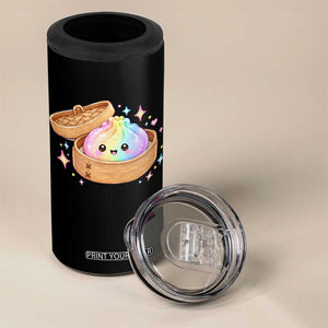 Cute Rainbow Dumpling Squishy 4 in 1 Can Cooler Tumbler Kawaii Graphic