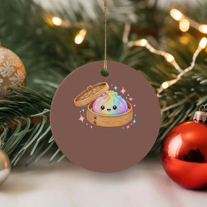 Cute Rainbow Dumpling Squishy Ceramic Ornament Kawaii Graphic TS10 1pc Mocha Print Your Wear