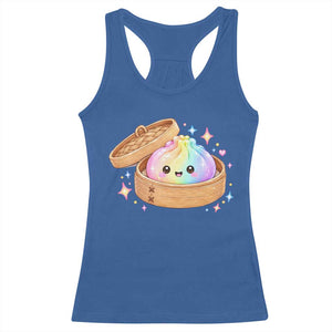 Cute Rainbow Dumpling Squishy Racerback Tank Top Kawaii Graphic TS10 Royal Blue Print Your Wear