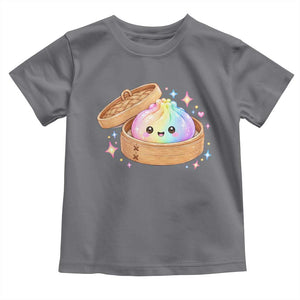Cute Rainbow Dumpling Squishy Toddler T Shirt Kawaii Graphic TS10 Charcoal Print Your Wear