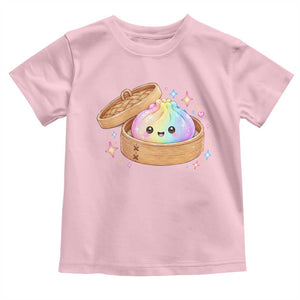 Cute Rainbow Dumpling Squishy Toddler T Shirt Kawaii Graphic TS10 Light Pink Print Your Wear