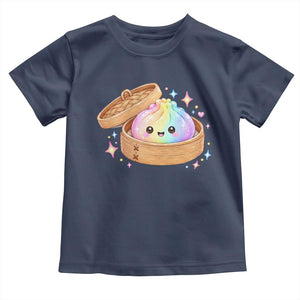 Cute Rainbow Dumpling Squishy Toddler T Shirt Kawaii Graphic TS10 Navy Print Your Wear