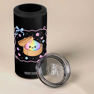 Squishy Lovers 4 in 1 Can Cooler Tumbler Cute Dumpling Graphic Coquette Bow Girls TS10 Print Your Wear